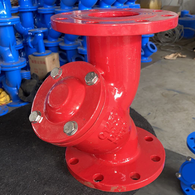 Blue DN250 4 Inch Y Strainer Valve Ductile Iron Gggg40 For Water Filter Spare Parts