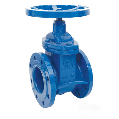 GGG50 P16 DIN Standard Gate Valve Rubber Wedge Resilient Seat Gear Operated