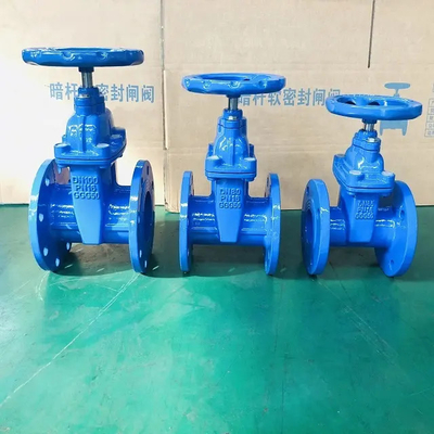 Ggg50 100mm 4inch Cast Iron Soft Seal Rubber Seat Gate Valve Low Temperature