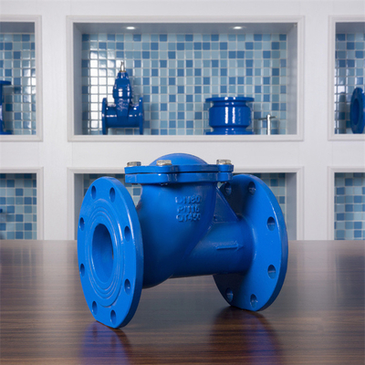 DIN Ductile Cast Iron Ball Check Valve Flanged PN16 DN100 Water Treatment